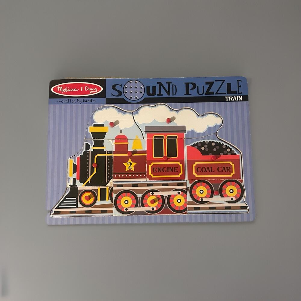 MELISSA & DOUG WOODEN TRAIN SOUND PUZZLE